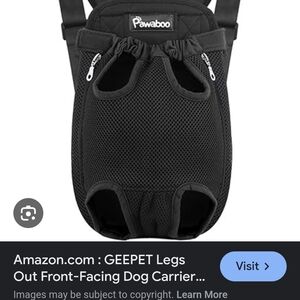 Pawaboo Black Dog Carrier Backpack
